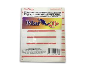 Pk.120 Etiq.p.fold.rojo 3 5/8\