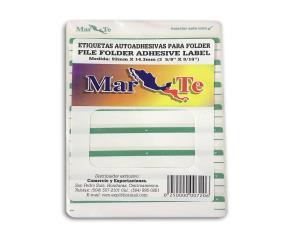 Pk.120 Etiq.p.fold.verde.3 5/8X9/16\