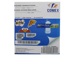 Paquete 10 Papel Sticker Brillante 11\