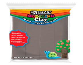 1 Libra Plasticina No Toxica Color Gris Moldeadora Mezclable, Duradera,Gluten Free