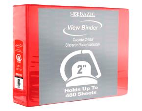 BINDER VIEW 2\" 3ARG D ROJO 2 BOLSILLOS BAZIC