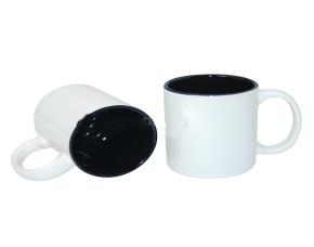 Taza Ceram.2Ton.11Onz.negro/Blanco(B11N-01)