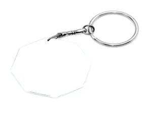 Llavero Plast.octagonal 44Mm