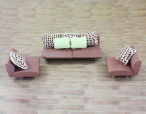 JGO.MUEBLES 1:20 CAFE OSCUROCON COJINES