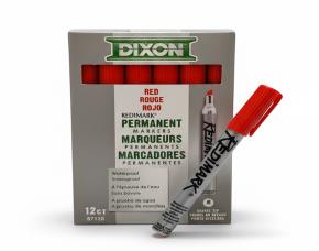 Unidad Marcador Permanente De Metal Rojo Dixon Secado Instantaneo Uso Cuero Madera Vidrio Etc