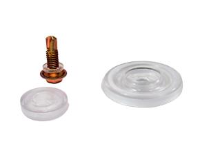Tornillo Con Tapa Transparente P/ Sujetar Lamina Policarbonato Tipo Panal