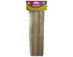 Paquete 20 Palitos Redondos Natural P/Manualidad 300X5Mm Pointer