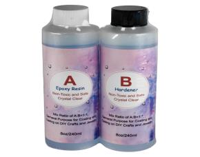 Kit De Resina Epoxica 16 Onz Para Manualidades Ultratransparente Secado En 4 Horas