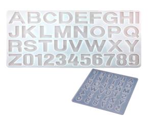 Kit De 2 Piezas Moldes De Silicon Para Resina Epoxica Con Letras Y Numero Del Alfabeto