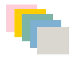 Blanco, Amarillo, Rosado, Azul Claro Y Verde Claro