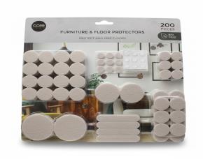 Jgo. 200Pzs Almohadillas Protectoras De Felpa Para Muebles Y Suelos
