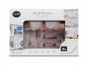 Jgo. 4 Separadores De Plastico Transparentes Para Estantes