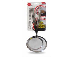 Set 2 Cucharones De Malla Fina Con Mango De Acero Inox Para Escurrir Grasa,Salsa,Espuma