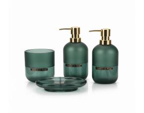 Set 4Pzs Para Baño, 2 Dispensadores, 1 Vaso, 1 Jabonera, Ceramica