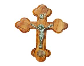 Cruz Jesus Ortodoxa10Cm C/Tierra Santa