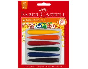 Paq. 6 Crayones Surtidos P/Niño Tipo Cohete/Cono 240404