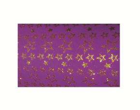 Pk.10 Fomi Glit/Dis.viol.50X70Cm Con Estrellas