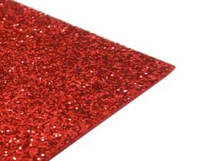Paq.10 Pliegos Fomi Escarchado Rojo 50X70Cm