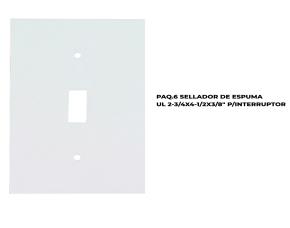 Paq.6 Sellador De Espuma Ul 2-3/4X4-1/2X3/8\