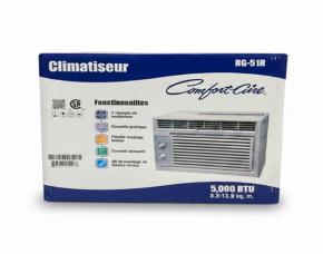 AIRE ACONDICIONADO DE VENTANA 5,000 BTUs/AC/115V/CUBRE 9.3-13.9 MT2, COMFORT. FUNCION DE DESHU...