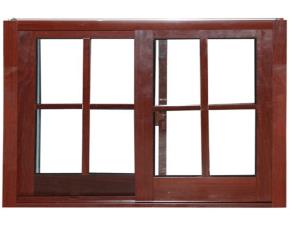 Ventana Aluminio Mader Caoba 0.6Alt X 0.6Ancho