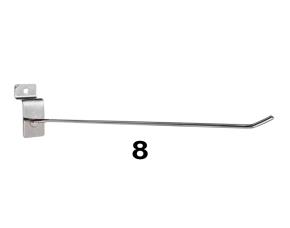 Gancho Metal De 8 P/Laminas C/Ranura Slatwall