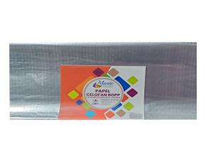 Unidad Pliego Papel Celofan Decorativo Con Diseños Estrellas Plata  1-2 Colores 76X100Cm