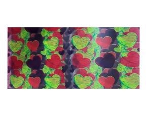 Paquete 50 Pliegos Papel Celofan Decorativo Con Diseños Corazones 3 Colores 76X100Cm