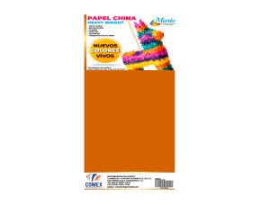 Paq.100 Pliegos Papel China Naranja Oscuro \