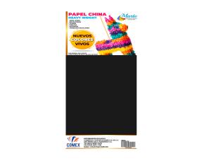 Paq.100 Pliegos Papel China Negro \