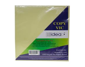 Pk.100 Pap.copy Vic T/C Amarilo Claro