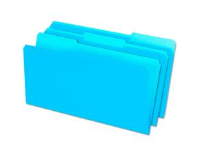 Caja 100 Folders Azul Tamaño Legal 8.5\