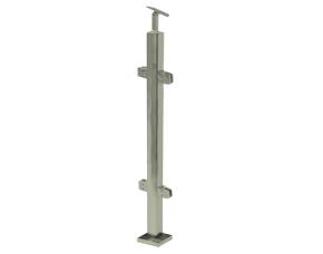 POSTE DOBLE CUADRADO PARA BARANDAL ACERO INOX 304 ...