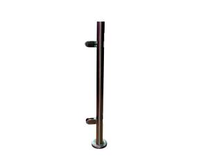 Poste Sencillo Redondo 1050X42.4X1.5Mm Para Barandal Acero Inox 304 Cepillado Con 2 Soportes P...