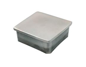 Tapon Cuadrado Plano Acero Inox Cepillado 304, 50X50Mm