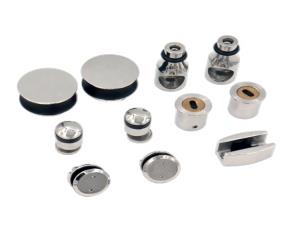 Juego Accesorios Acero Inox Cepillado 304 Para Tubo 25Mm Para Instalacion Puerta De Baño