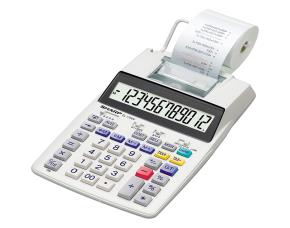Calculadora Impresora Blanco Sharp 12 Digitos Impresión 2 Colores Medida:5.91\