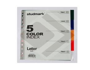 Separadores Plast.carta 5Diviciones