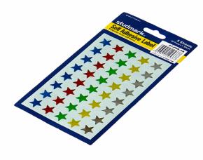 PK.200 ETIQ.METAL ESTRELLAS SURTIDO