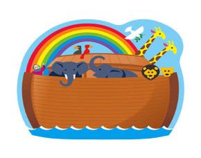 Pqt 36 Mini Hojas Arca De Noe