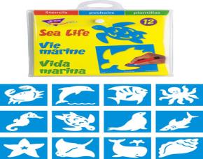 Set 12 Plantillas Vida Marina