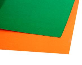 Cartulina Dos Tonos 65X56 Naranja-Esmeralda