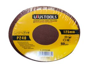 Paquete 50 Pzs Disco Lija Con Velcro 125Mm #240 Uyu