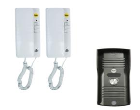 Kit 2 Intercomunicadores + 1 Frente D/Calle 12Vdc Bi-Direccional