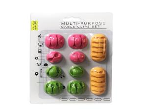 Paquete De 10 Organizadores De Cable Variados Multicolor