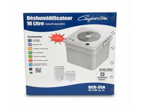 Deshumidificador Portatil Capacidad Extraccion 35 Pintas De Agua X Dia (16.5Lts), 115V/345W/18...