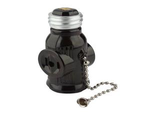 Porta Lampara C/Cadena Y Socket/Toma 4A/125V/E27